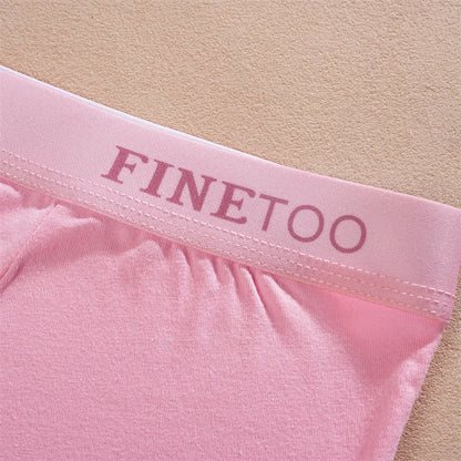 2Pcs Cotton Lace Floral Boyshorts Underwear for Women Sexy Letter Belt