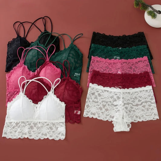 Lace Non-wire Bra And Panties Set