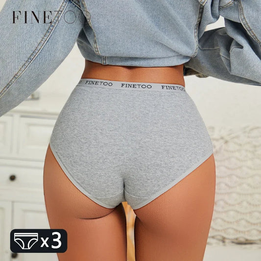 3Pcs Plus Size Cotton Underwear