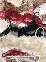 French Underwear Set Sexy Lace Flowers