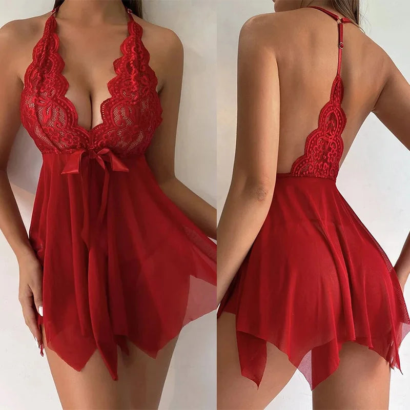 Sleepwear Sexy Pajamas Lace Dress